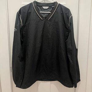 Callaway Mens Golf Pullover Sweater Size XL Black Water Resistant V Neck